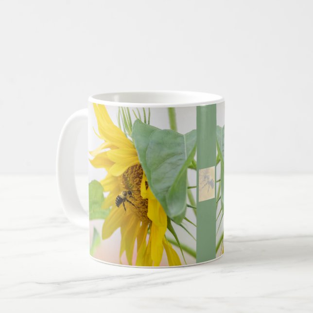 Bee And Sunflower Coffee Mug (Front Left)