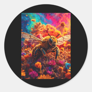 Bee And Surreal Garden Sticker