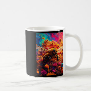 Bee And Surreal Garden Sticker Coffee Mug