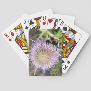 BEE AND TEASEL FLOWER PLAYING CARDS