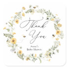 Bee and Wildflower Baby Shower Gift Tags