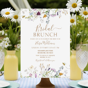 Bee and Wildflower Bridal Brunch Invitation