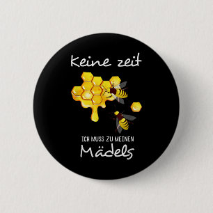 Bee Animal Protection, Honey Motifs, Animals, Gard 6 Cm Round Badge