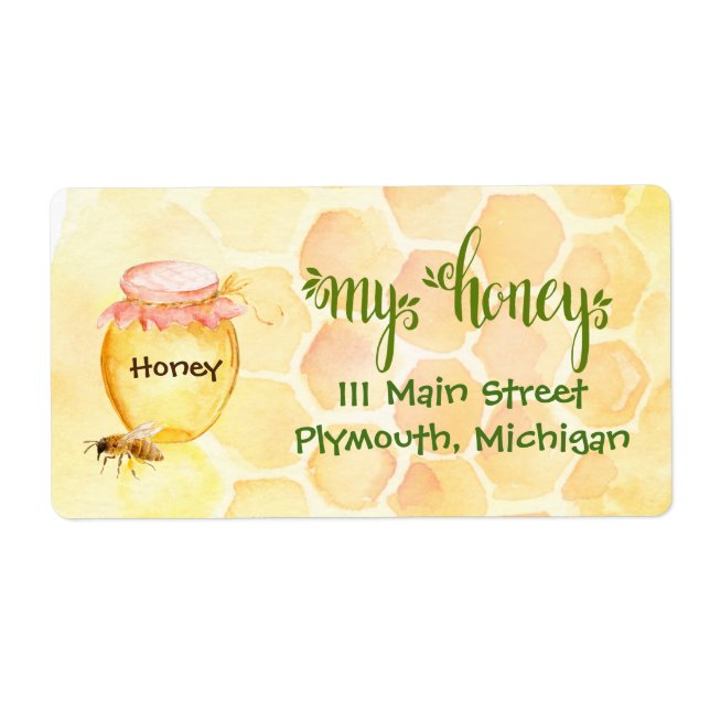 Bee Apiary Honey Shipping Labels (Front)