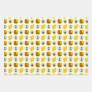 Bee Art For Kids Wrapping Paper Sheet