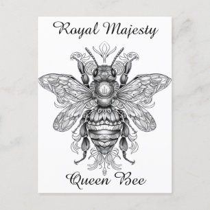 Bee art postcard
