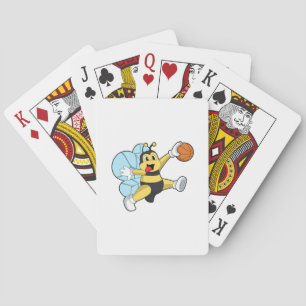 Bee as Basketball player with Basketball Playing Cards