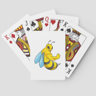 Bee as Bodybuilder Playing Cards