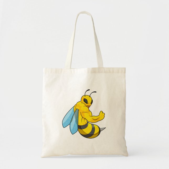 Bee as Bodybuilder Tote Bag (Front)