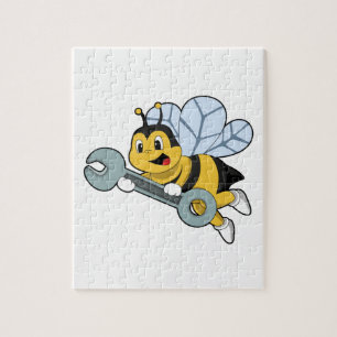 Bee as Mechanic with Wrench Jigsaw Puzzle