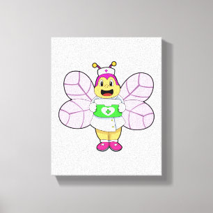 Bee as Nurse with First ait kit Canvas Print