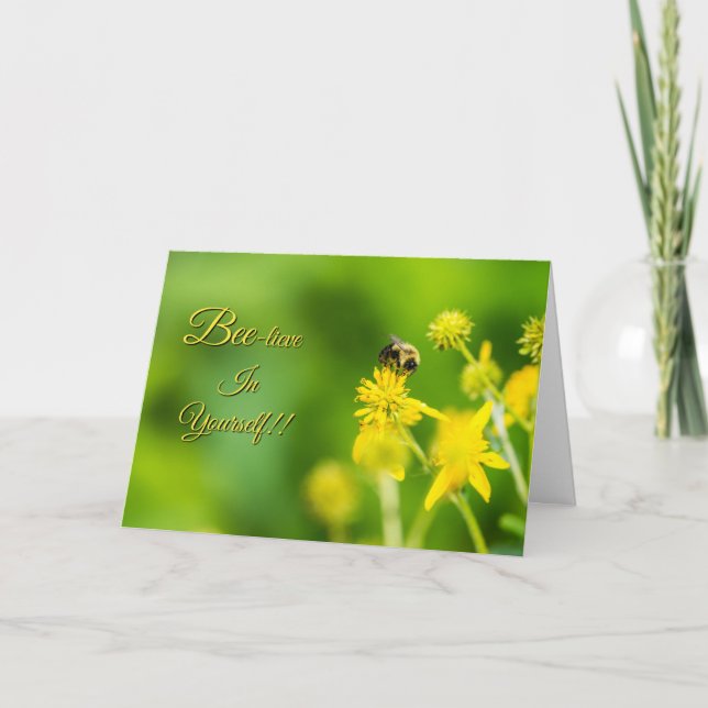 Bee Aside Inspirational Card (Front)
