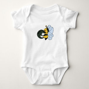 Bee at Bowling with Bowling ball Baby Bodysuit