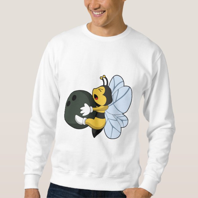 Bee at Bowling with Bowling ball Sweatshirt (Front)