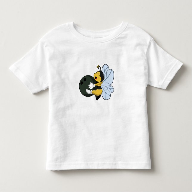 Bee at Bowling with Bowling ball Toddler T-Shirt (Front)