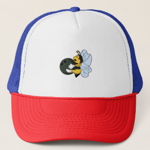 Bee at Bowling with Bowling ball Trucker Hat