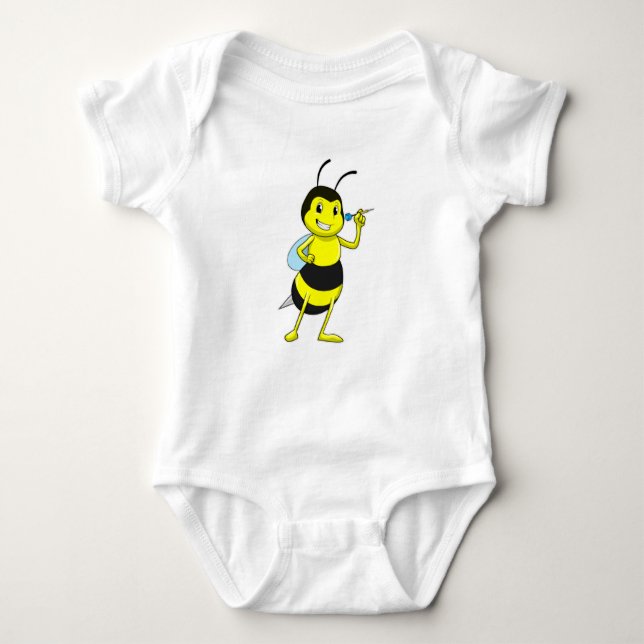 Bee at Darts with Dart Baby Bodysuit (Front)