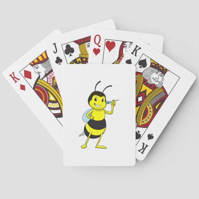 Bee at Darts with Dart Playing Cards (Back)