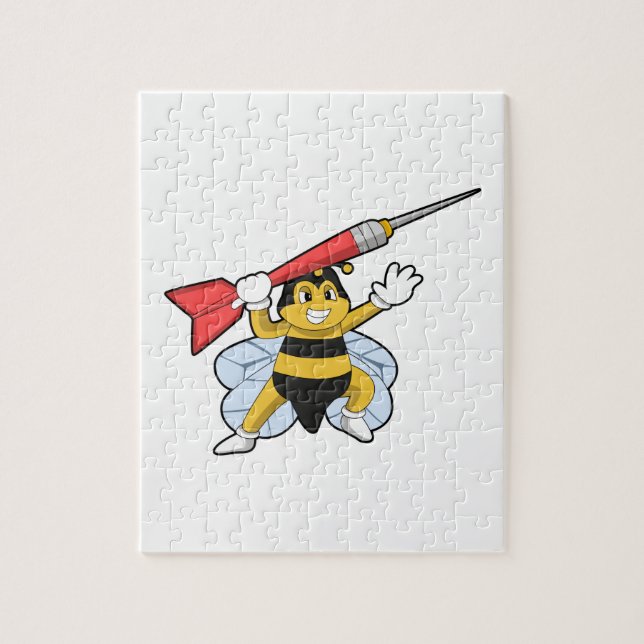 Bee at Darts with Dart.PNG Jigsaw Puzzle (Vertical)