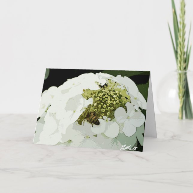 Bee at work white card (Front)