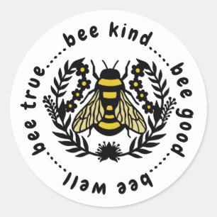 Bee Attitudes Classic Round Sticker