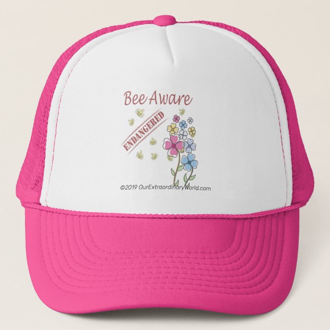 Bee Aware - Save the Bees Trucker Hat (Front)