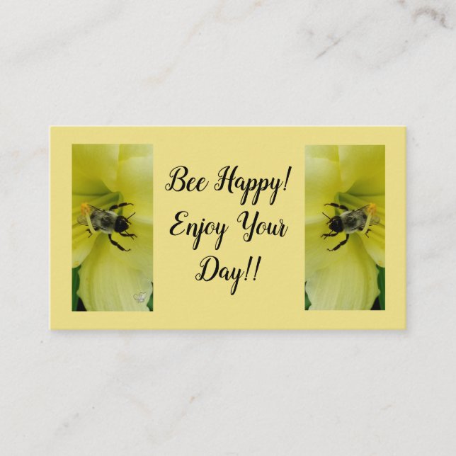 BEE AWESOME BEE HAPPY - ENCLOSURE CARD (Front)