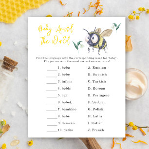 Bee - Baby around the world game