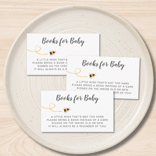 Bee Baby Shower Book Request  Enclosure Card (Creator Uploaded)