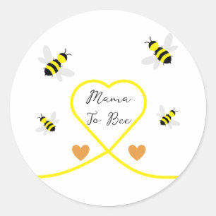 Bee Baby Shower Classic Round Sticker
