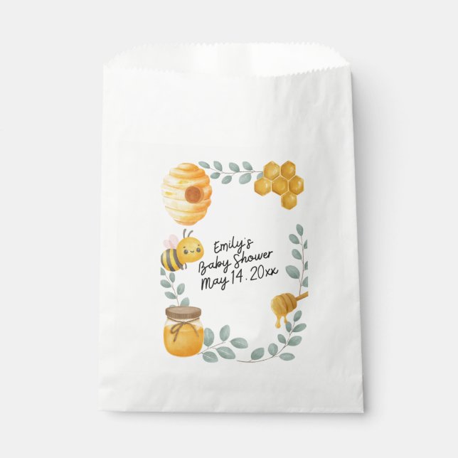 Bee Baby Shower Favour Bag (Front)