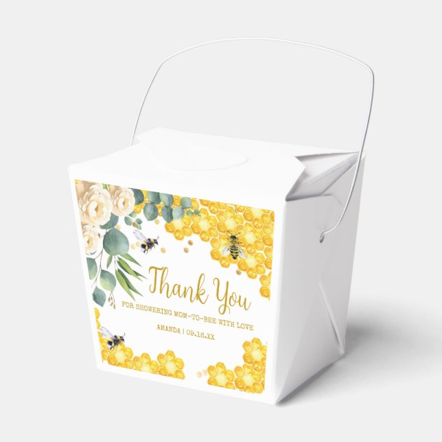Bee Baby Shower Favour Box (Front Side)