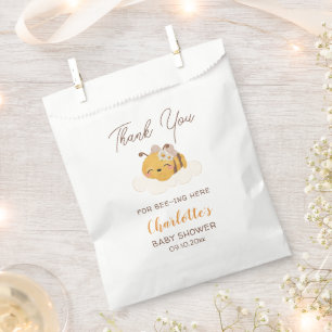 Bee Baby Shower Floral Honeycomb Favour Bags
