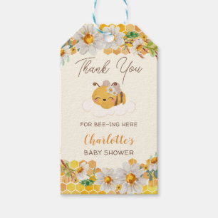 Bee Baby Shower Floral Honeycomb Gift Tags