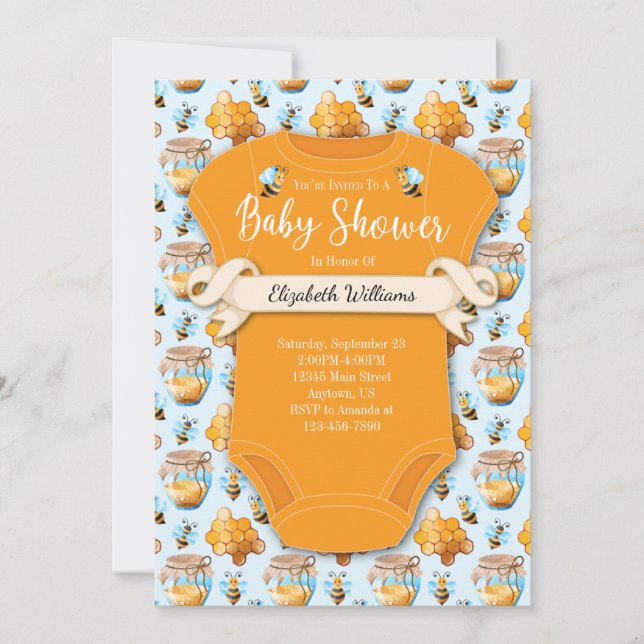 Bee Baby Shower Invitation (Front)