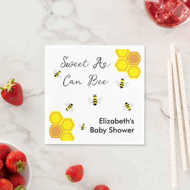 Bee Baby Shower Napkin (Insitu)