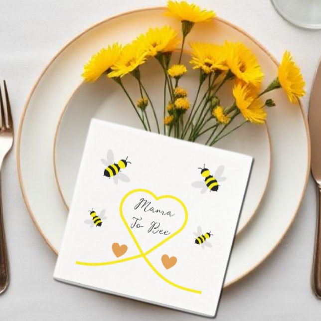 Bee Baby Shower Napkin (Creator Uploaded)
