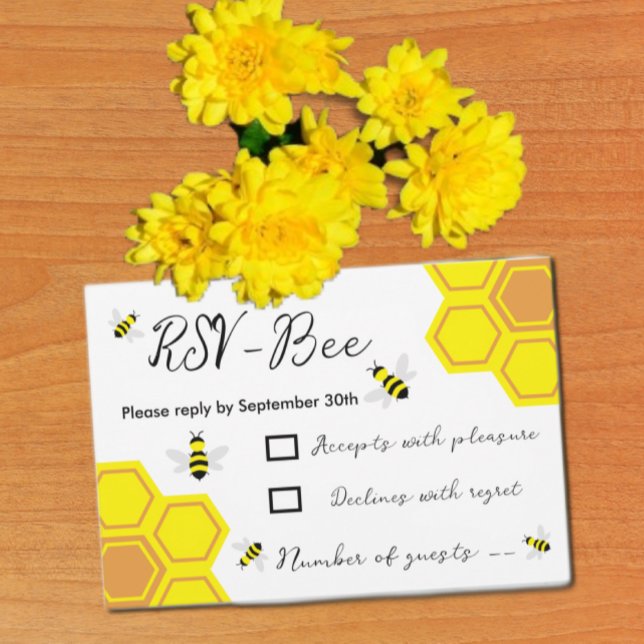 Bee Baby Shower RSVP Card (Creator Uploaded)