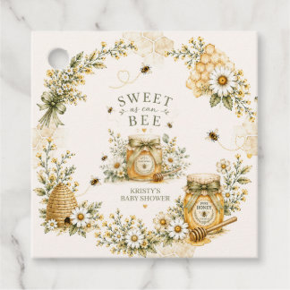 Bee Baby Shower Sweet As Can Bee Gender Neutral Favour Tags