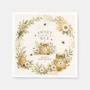 Bee Baby Shower Sweet As Can Bee Gender Neutral  Napkin