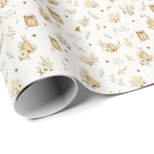 Bee Baby Shower, Sweet As Can Bee Wrapping Paper