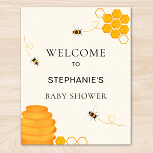 Bee Baby Shower Welcome Poster
