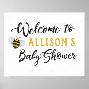 Bee Baby Shower Welcome Sign