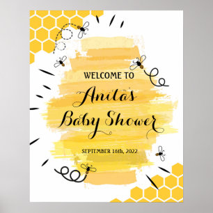Bee Baby Shower Welcome Sign