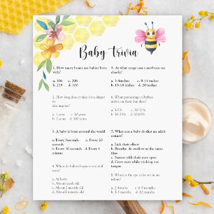 Bee Baby Trivia   Baby Shower Game