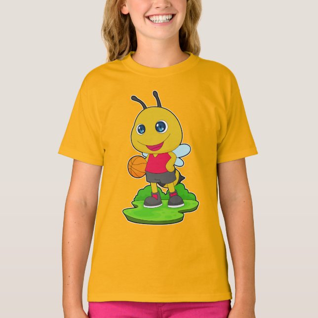 Bee Basketball player Basketball T-Shirt (Front)