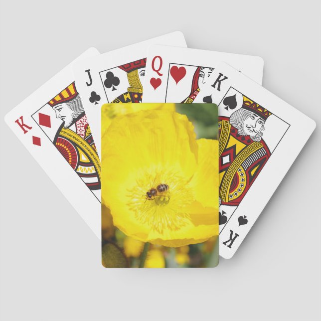 Bee Bathed in Yellow  Playing Cards (Back)