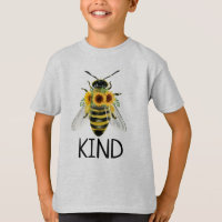 Bee Be Kind T-Shirt Painted Sunflowers Kindness 