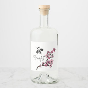 bee beautifull liquor bottle label