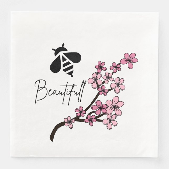 bee beautifull napkin (Front)